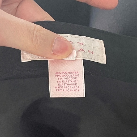 PINK TARTAN Canada Black Wool Polyester Blend Ruffle Edge Bow Hourglass Pencil 4 - Picture 4 of 7